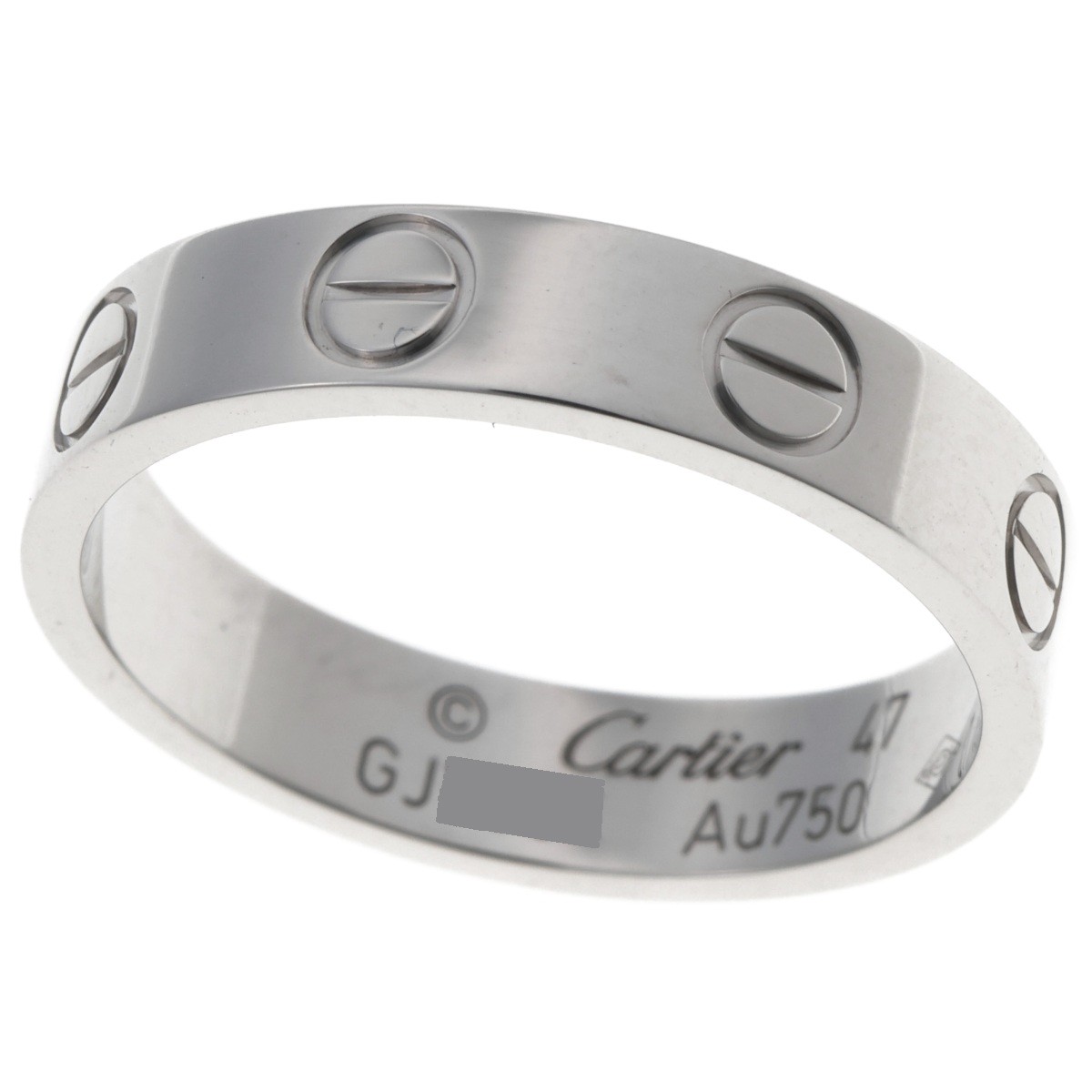 【中古】カルティエ/Cartier　ラブリング スモール モデル / ミニ ラブリング　B4085100　750/K18WG　ホワイトゴールド　新入荷｜質SHOP冨田
