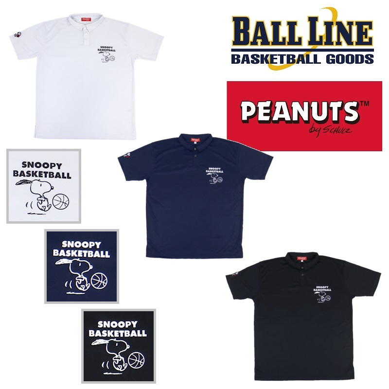 楽天市場 オンザコート ボールライン バスケット Peanuts スヌーピー Ball Line ポロシャツ Pnpl1628 トーモンスポーツ 楽天市場店