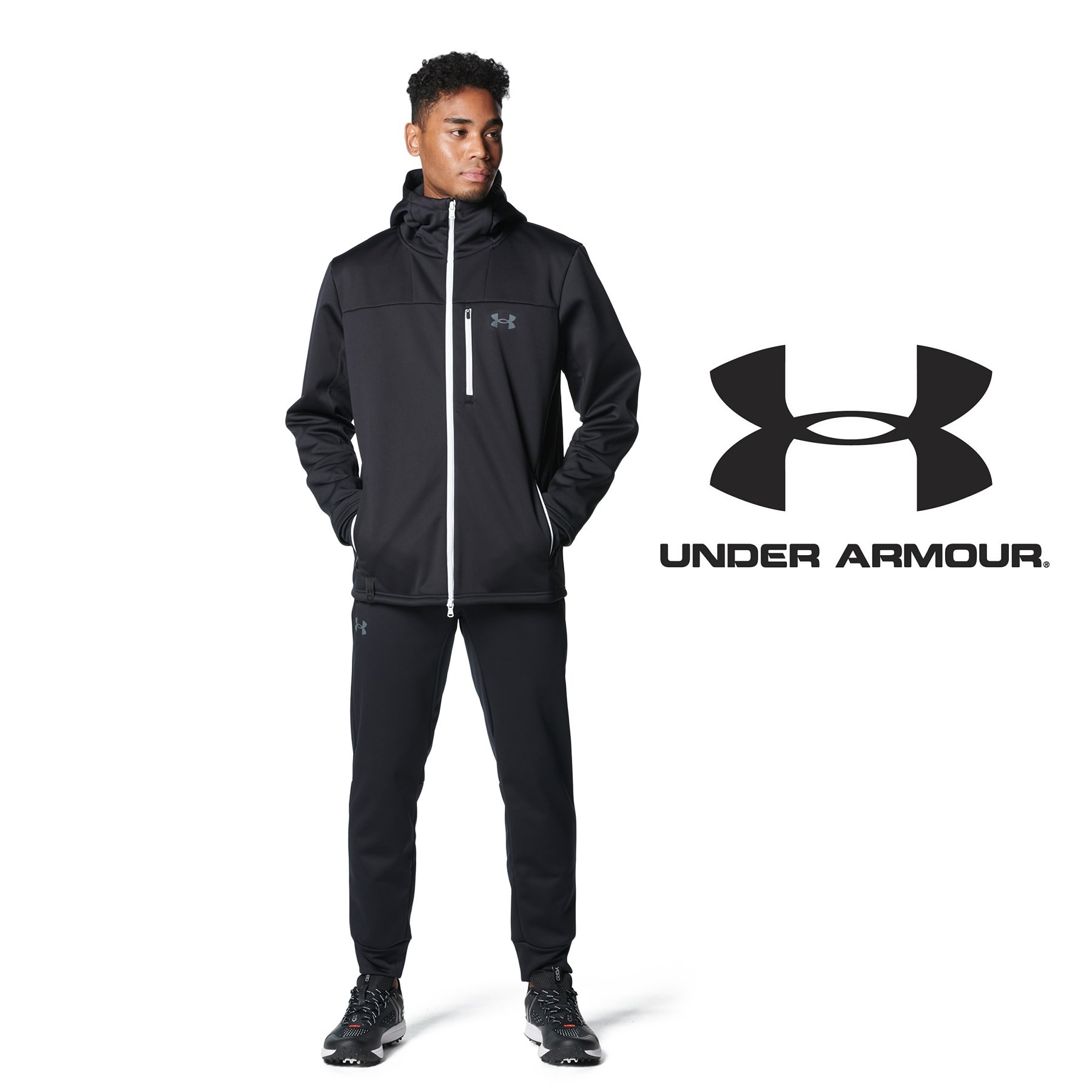 楽天市場】UNDER ARMOUR アンダーアーマー セットアップ UA アーマー フリース マックス フルジップ フーディー・ジョガーパンツ 上下  上下セット（トレーニング/MEN）1381325・1381328：001/001 ブラック トレーニングウエア 裏起毛 移動着 練習着 普段着 ジム着  : トー ...