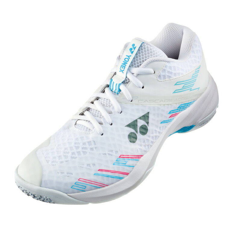 YONEX バドミントンシューズ ホワイト/ブルー 楽天市場】ヨネックス バドミントンシューズ パワークッション