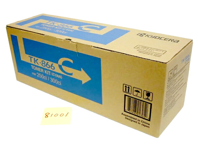 京セラ TK-866C シアン 純然たる品 未開封 店卸し資産あり即納■外箱心持ち汚れた状態はがれあり【中古】tk866c