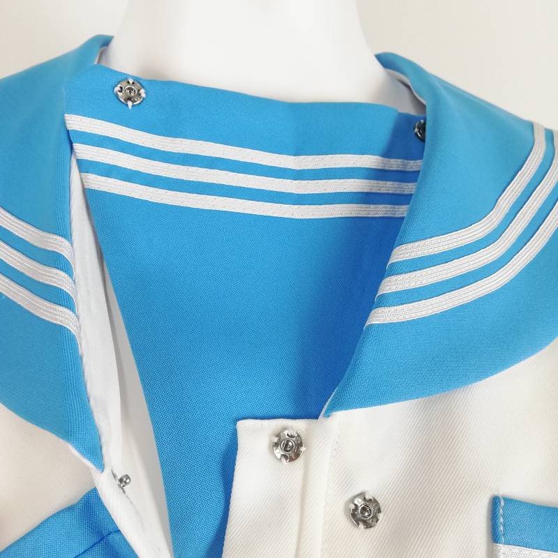 セーラー服上下本物 水色-