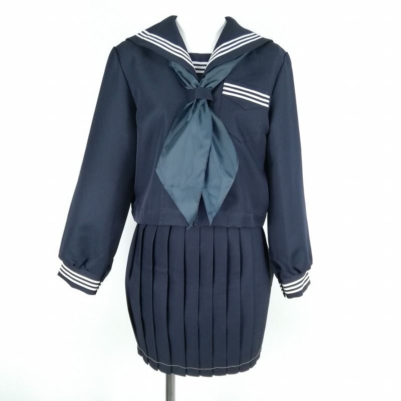 楽天市場】新品 冬 セーラー服 白 白3本線 上下セット tam_1818k