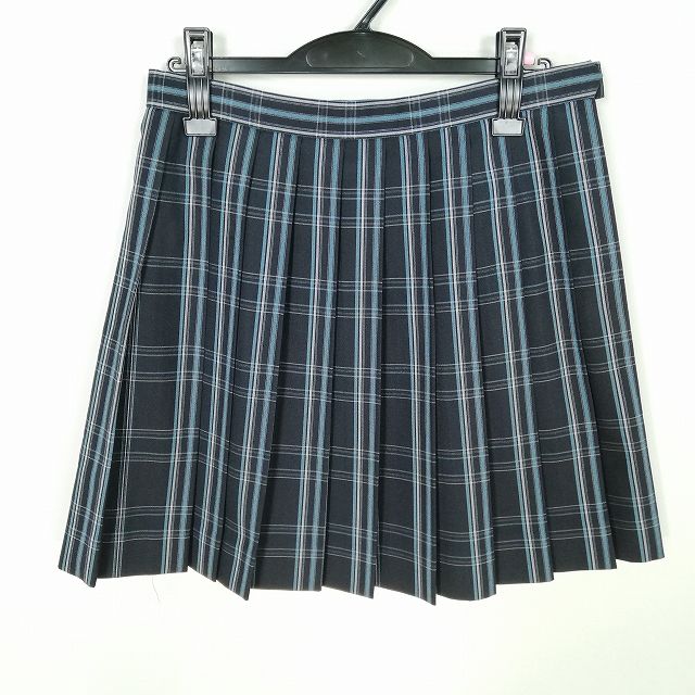 学院スコート 大層らしい大きさ 夏物 w72-丈47 照合のしるし 中学校 上級高等学校  筋目 大学生服 ユニフォーム お嬢さん 中古 HK2454