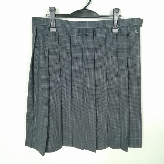 学院スコート 大層らしい大きさ 夏物 w85-丈63 照合のしるし 中学校 上級高等学校  筋目 大学生服 ユニフォーム お嬢さん 中古 HK2458