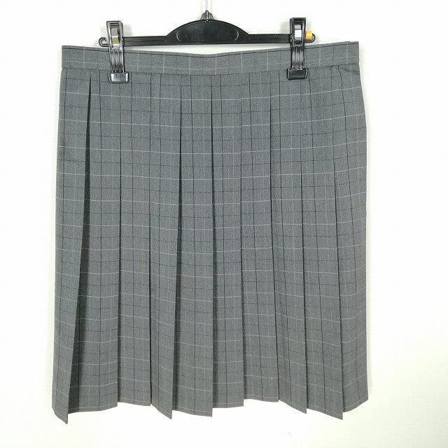 学院スコート 大層らしい大きさ 夏物 w80-丈60 照合のしるし 中学校 上級高等学校  筋目 大学生服 ユニフォーム お嬢さん 中古 HK2550
