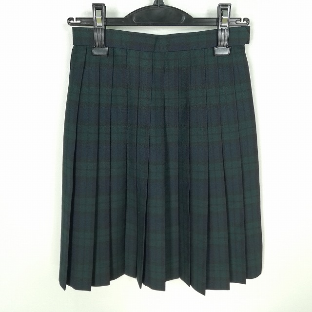 学院スコート  夏物 w60-丈51 照合のしるし 長崎日本分科大学中学校  筋目 大学生服 ユニフォーム お嬢さん 中古 HK2568