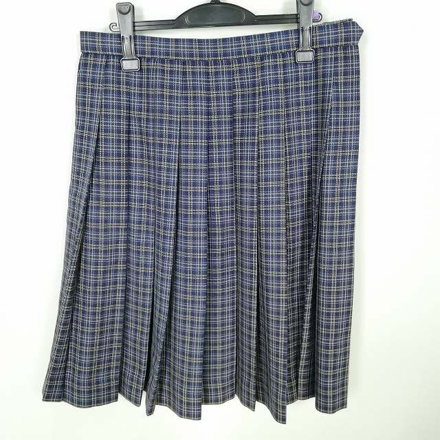 学院スコート 大層らしい大きさ 冬物 w75-丈64 照合のしるし 中学校 上級高等学校  筋目 大学生服 ユニフォーム お嬢さん 中古 HK2589