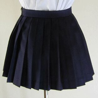 夏・紺プリーツスカート（30cm丈）tam_s_7001