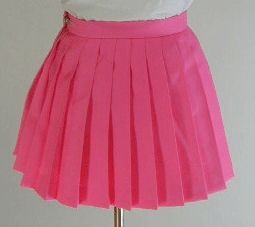 合・ショッキングピンクプリーツスカート（30cm丈）tam_s_7055｜トップ学生服