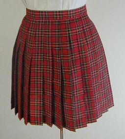 合・タータンチェックプリーツスカート（40cm丈）tam_s_8205