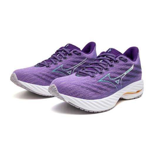 <br>MIZUNO WAVE RIDER 28 SW(WMNS)<br>ミズノ ウェーブライダー28 スーパーワイド(ウィメンズ)<br>J1GD240673 パープル/ライトブルー/オレンジ<br>【楽ギフ_包装選択】