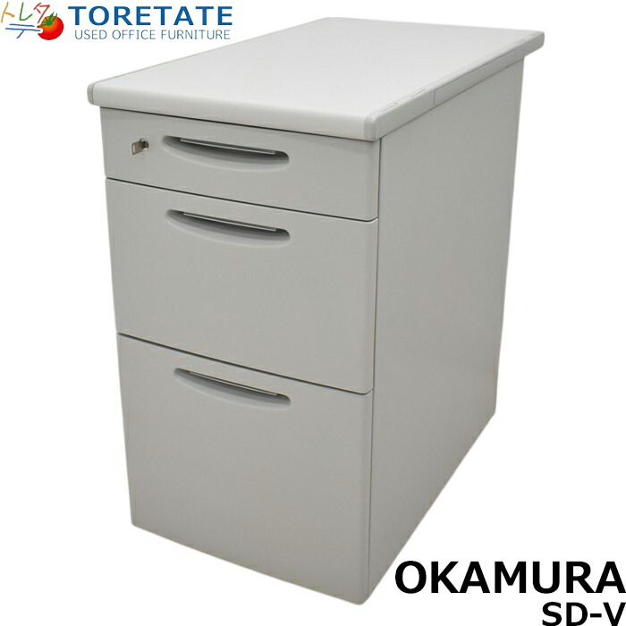 【中古】オカムラ　SD-V　脇机　幅400　2025063004【中古オフィス家具】