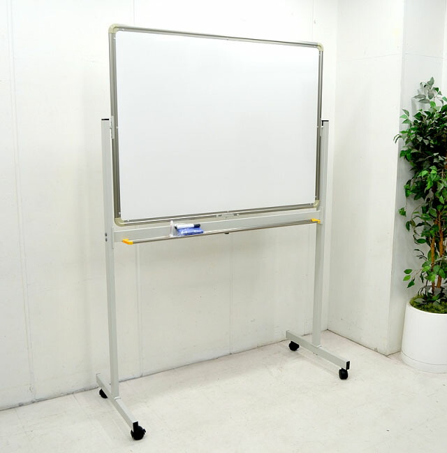 【新品】脚付きホワイトボード 片面 900×1200 WBK-34【新品商品】【代引き不可】