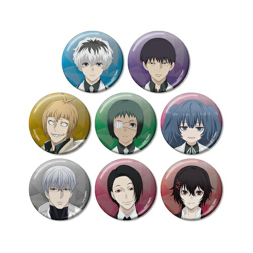 TVアニメ『東京喰種トーキョーグール:re』 トレーディングメタリック缶バッジ(BOX) 8個入りBOX【2025年9月下旬発売予定】画像