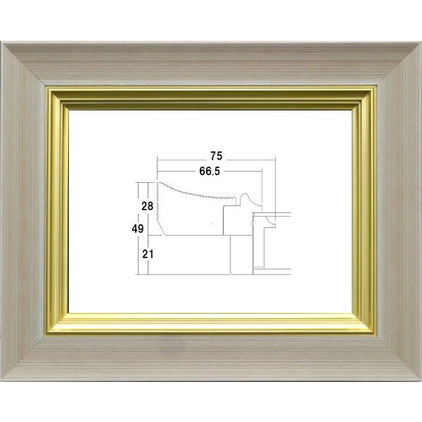 額縁 油絵額縁 油彩額縁 フレーム 額装用 3484 F3 うす茶 -新品|絵画 掛軸 額縁屋 TOUO