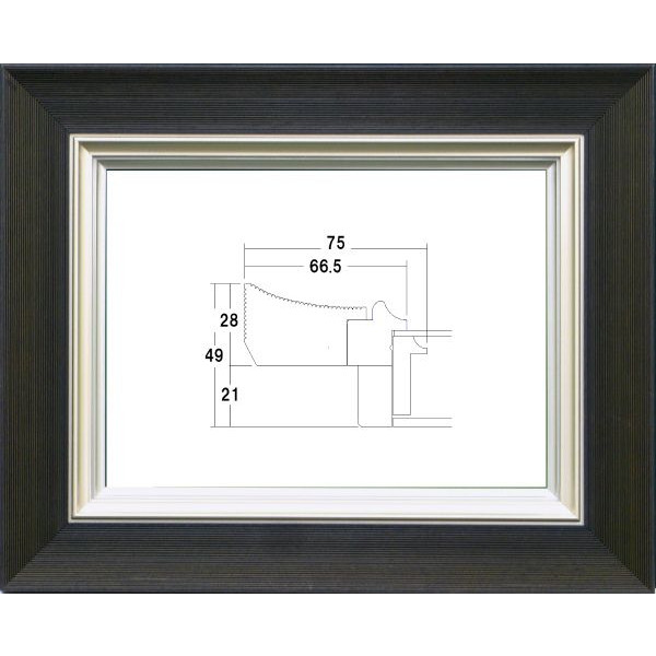 額縁 油絵額縁 油彩額縁 フレーム 額装用 3484 F3 墨 -新品｜絵画 掛軸 額縁屋 ＴＯＵＯ