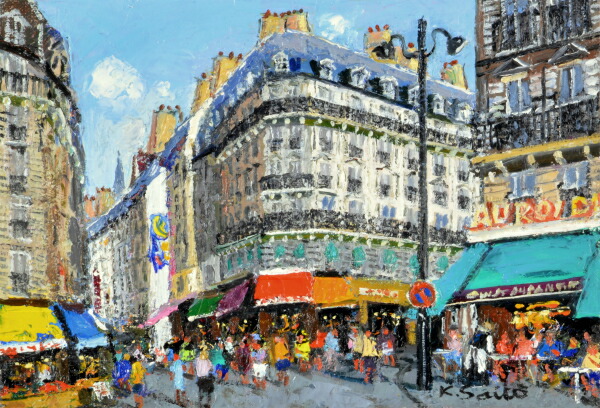 楽天市場】絵画 油絵 肉筆絵画 F20サイズ NO.32 「午後の街角（白い