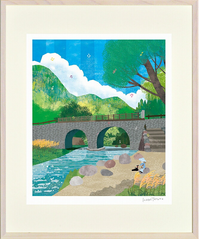 絵画 インテリア　絵　額付(白)　油絵　F6-080314　風景 万代橋 新潟 絵画 インテリア 絵 額付(白) 油絵 F6-080314 風景 万代橋 新潟