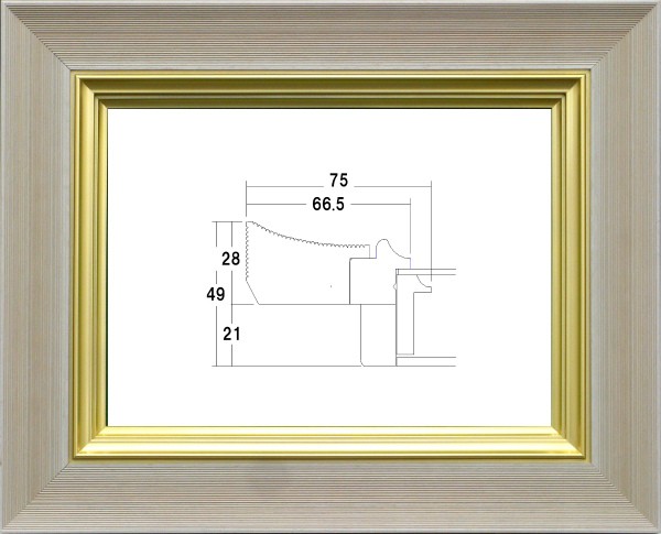 額縁 油絵額縁 油彩額縁 額装フレーム 木製 UVカットアクリル付 3484N サイズ F6号 うす茶|絵画 掛軸 額縁屋 TOUO