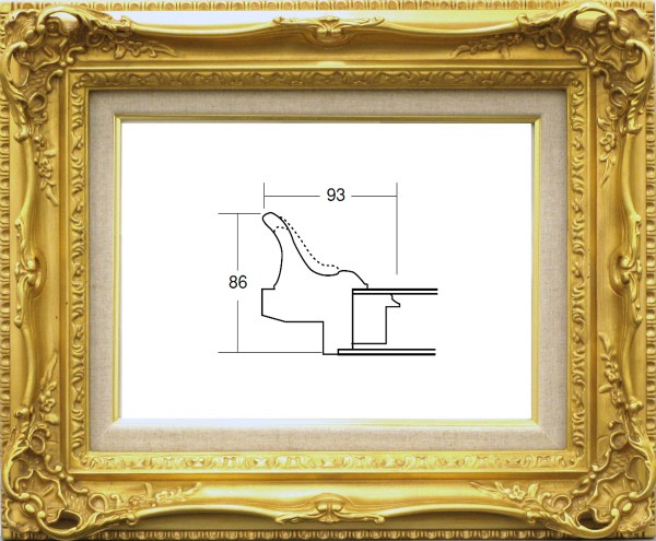 楽天市場】油彩額縁 7840 P12 号(606×455) （アクリル仕様・木製・油絵