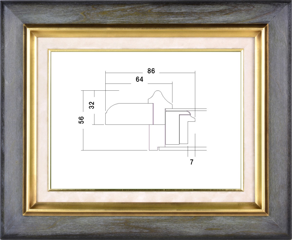 額縁 油絵額縁 油彩額縁 額装フレーム 木製 アクリル仕様 7751 サイズ F10号 ウッドゴールド ゴールド