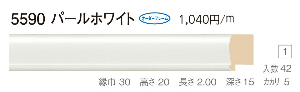 オーダーフレーム 別注額縁 デッサン用額縁 木製額縁 5590 組寸サイズ 1300 大全紙 パールホワイト