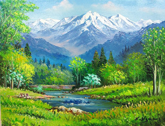 日本の名画 絵画 油彩画 洋画 油絵 (油絵額縁付きで納品対応可) F6 ~ F20 「八ヶ岳」 羽沢 清水 7,810円~|絵画 掛軸 額縁屋 TOUO
