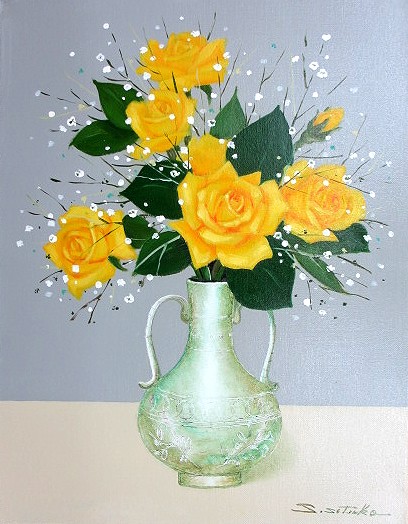 楽天市場】肉筆油彩画 薔薇 F6号 美術品 レプリカ : 光ネット組合 楽天