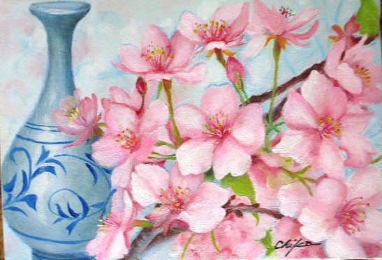絵画 油彩画 洋画 油絵 (油絵額縁付きで納品対応可) F6 ~ F6 「さくら4」 内藤 千嘉 13,620円~|絵画 掛軸 額縁屋 TOUO