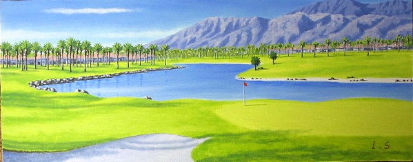 日本の名画 絵画 油絵 油彩画 洋画 (油絵額縁付きで納品対応可) SM ～ F10 「PGAウエスト」 新屋敷 一平 15,730円～｜絵画 掛軸 額縁屋 ＴＯＵＯ