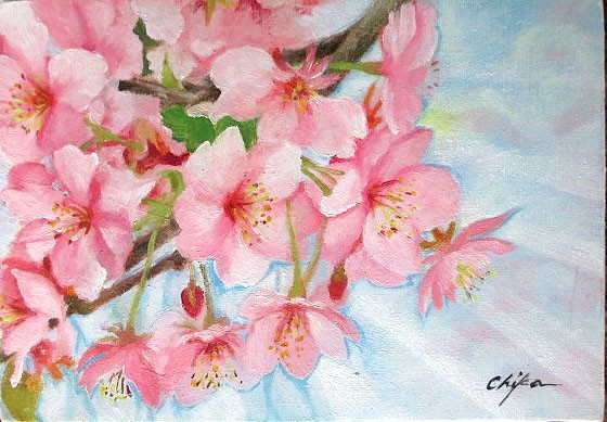 絵画 油彩画 洋画 油絵 (油絵額縁付きで納品対応可) SM ～ F6 「さくら５」 内藤 千嘉 13,620円～