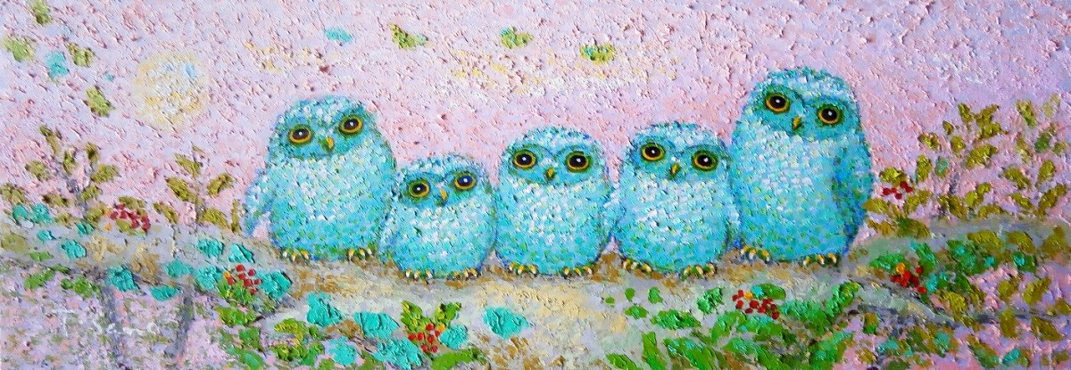 sale【ART】佐野千恵子真筆(吉ふくろう)サムホール 楽天市場】「聖夜のふくろう(2羽)」佐野千恵子 サムホール