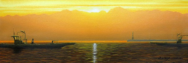 日本の名画 油絵 絵画 油彩画 洋画 (油絵額縁付きで納品対応可) WSM ～ F10 「氷見漁港」 朝隈 敏彦 14,670円～｜絵画 掛軸 額縁屋 ＴＯＵＯ