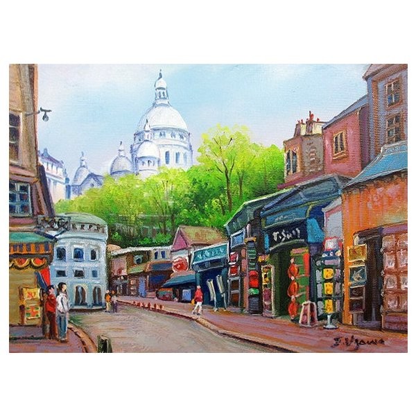 楽天市場】絵画 油絵 モンマルトル・パリ F30号 （春野修一） 送料無料