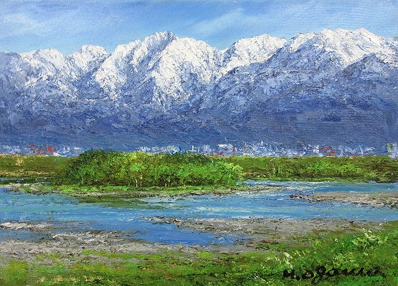 日本の名画 絵画 油彩画 油絵 洋画 (油絵額縁付きで納品対応可) P20 ～ P20 「立山連峰」 小川 久雄 14,150円～｜絵画 掛軸 額縁屋 ＴＯＵＯ