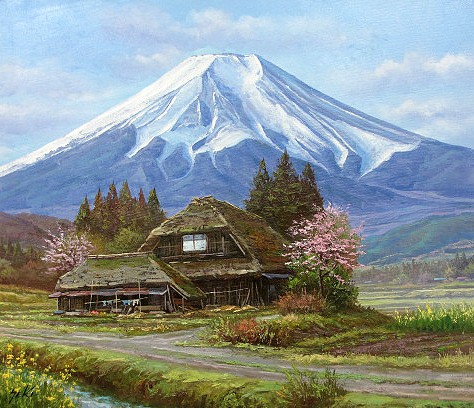 日本の名画 油絵 絵画 油彩画 洋画 (油絵額縁付きで納品対応可) M10 ～ M20 「忍野富士」 関 健造 13,620円～｜絵画 掛軸 額縁屋 ＴＯＵＯ