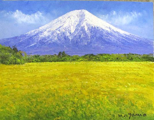 日本の名画 絵画 油彩画 油絵 洋画 (油絵額縁付きで納品対応可) P12 ~ P20 「富士と菜の花畑」 小川 久雄 14,150円~