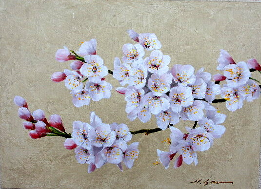 日本の名画 絵画 油彩画 洋画 油絵 (油絵額縁付きで納品対応可) F4 ~ P12号 「桜」 安田 英明 44,240円~|絵画 掛軸 額縁屋 TOUO