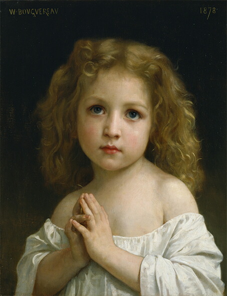 絵画 複製名画 キャンバスアート 世界の名画シリーズ ウィリアム・アドルフ・ブグロー 「 Little Girl 」 サイズ SM ～ 25号