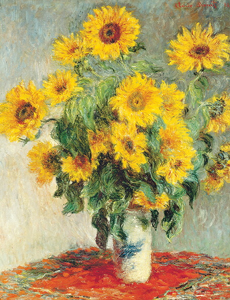楽天市場】＊ クロード・モネ 「ひまわり」 キャンバスにジクレー 複製