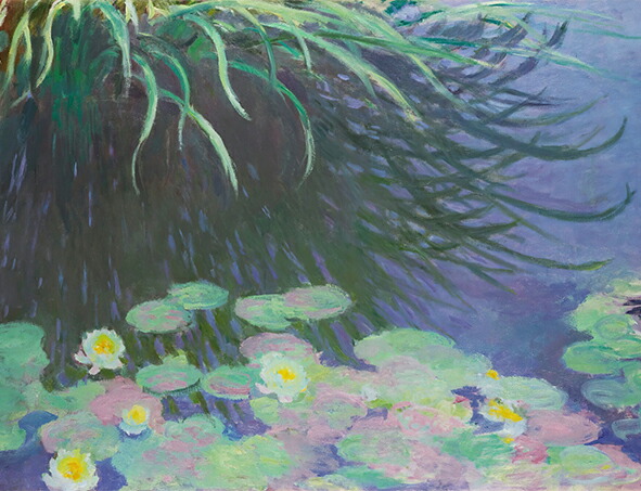 絵画 複製名画 キャンバスアート 世界の名画シリーズ クロード・モネ 「睡蓮と水面に映る草」 サイズ SM ～ 3号