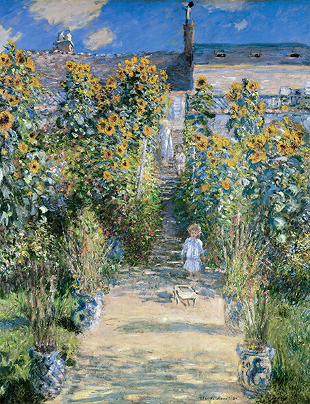 絵画 複製名画 キャンバスアート 世界の名画シリーズ クロード・モネ 「ヴェトゥイユのモネ庭園」 サイズ SM ～ 3号 15,675円