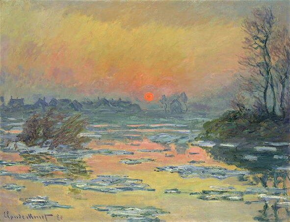 絵画 複製名画 キャンバスアート 世界の名画シリーズ クロード・モネ 「セーヌ川の夕日」 サイズ SM ~ 3号|絵画 掛軸 額縁屋 TOUO