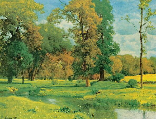 絵画 複製名画 キャンバスアート 世界の名画シリーズ ジョージ・イネス 「風景」 サイズ SM ～ 3号