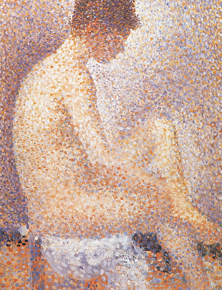 絵画 複製名画 キャンバスアート 世界の名画シリーズ ジョルジュ・スーラ 「側面に向かってポーズ」 サイズ SM ～ 3号