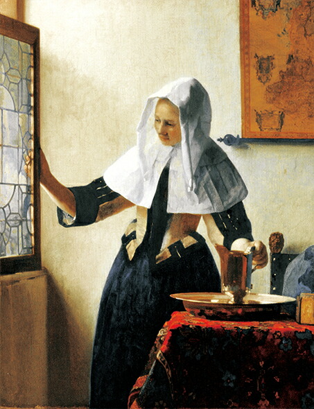 楽天市場】絵画 世界の名画 水差しを持つ女 ヨハネス・フェルメール 額