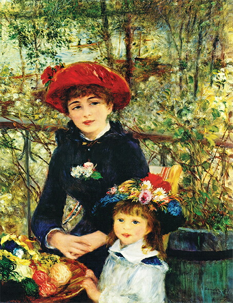 【楽天市場】絵画 複製名画 キャンバスアート 世界の名画シリーズ ピエール・オーギュスト・ルノワール 「 テラスにて 」 サイズ SM ～ 8 ...