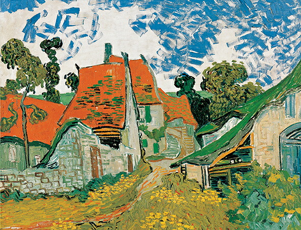 絵画 複製名画 キャンバスアート 世界の名画シリーズ ヴィンセント・ヴァン・ゴッホ 「 オーベルの道 」 サイズ SM ～ 3号