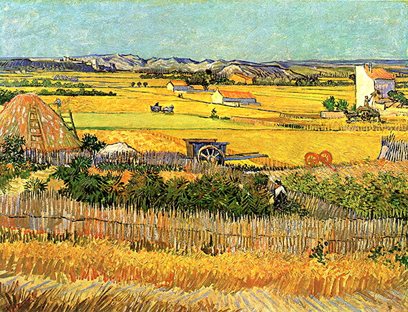 ゴッホVAN GOGH の絵画複製 パリで50年以前に購入 キャンバス 画木製